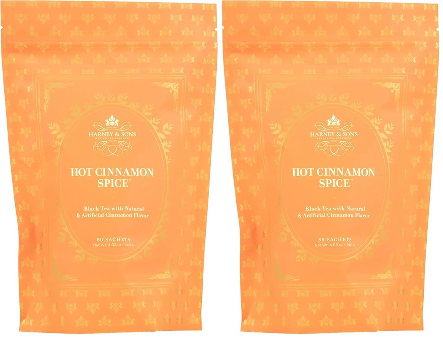 Caffeinated Black Tea Sachets with Cinnamon, 100 Ct
