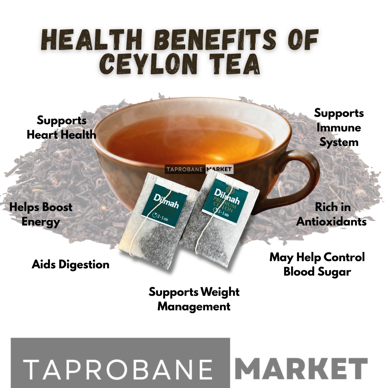 Pure Ceylon Tea 100% Authentic Sri Lankan Black Tea Premium Quality Fresh Leaves