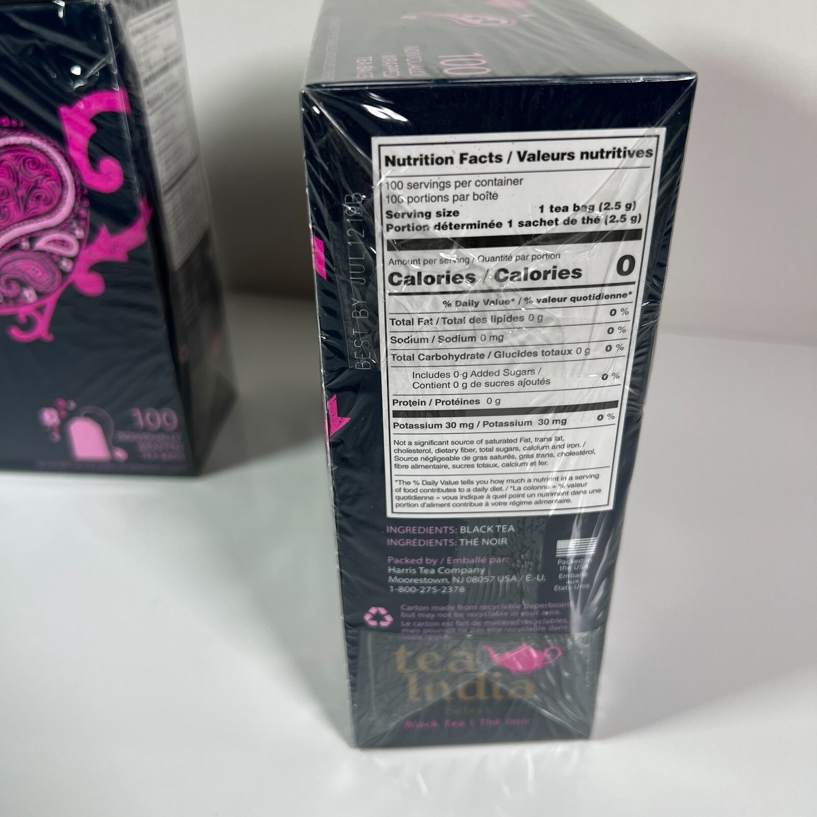 Tea India Select Black Tea Individually Wrapped Tea Bags Lot of 2 x 100 (200)
