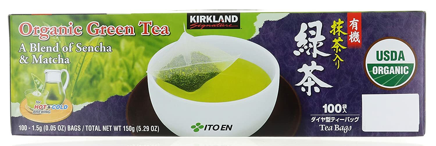 Kirkland Signature Ito En Matcha Blend 100% Organic Japanese Green Tea 100 bags