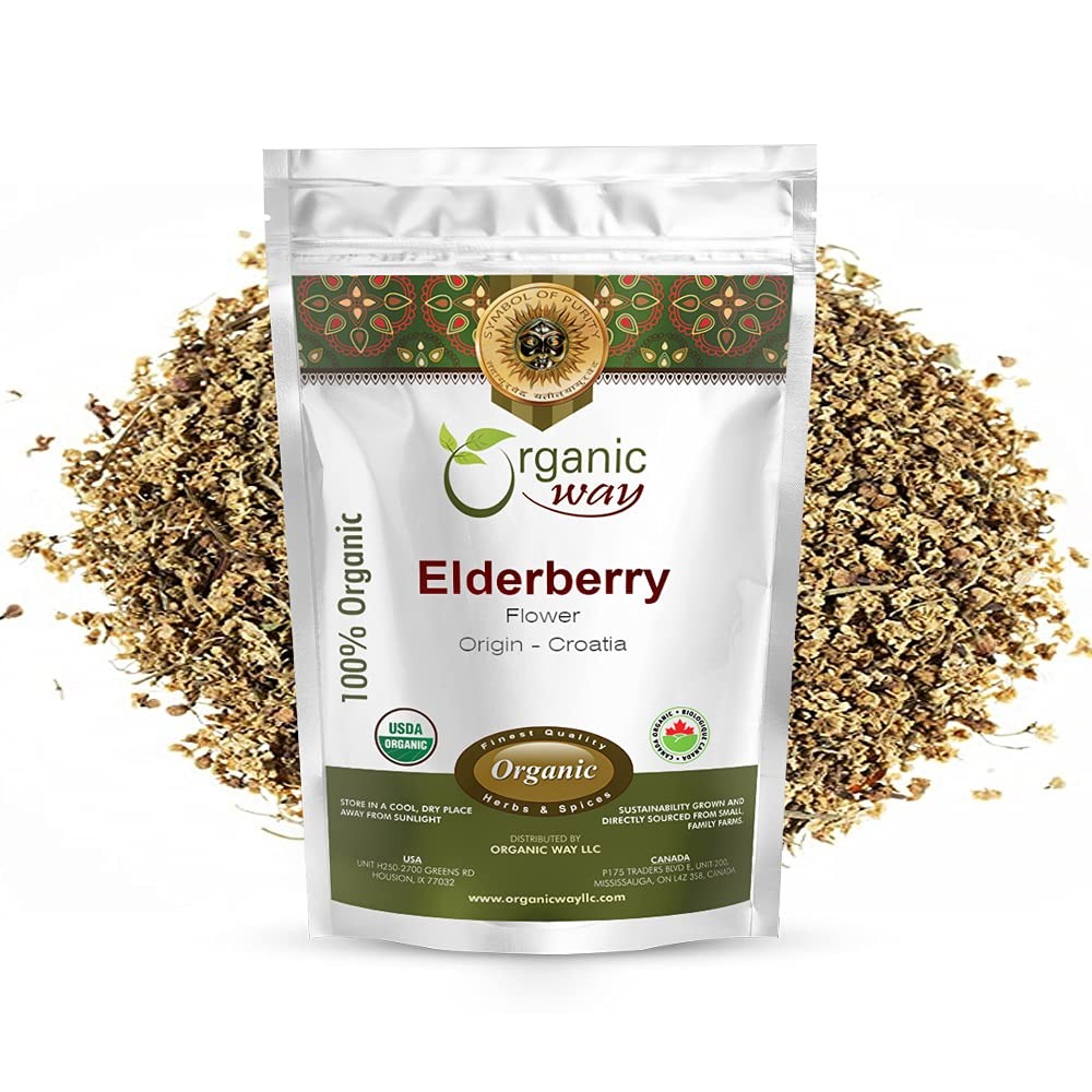Dried Elder Flowers 4oz (Sambucus nigra) – European Wild-Harvest Herbal Tea