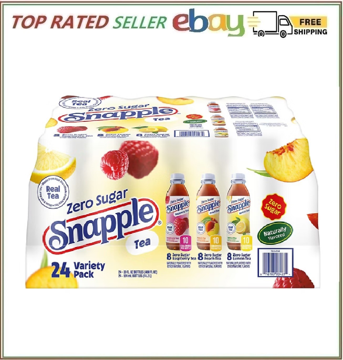 Diet Snapple Ice Tea Variety Pack, 24 pk./20 fl. oz. NO SHIP TO CALIFORNIA