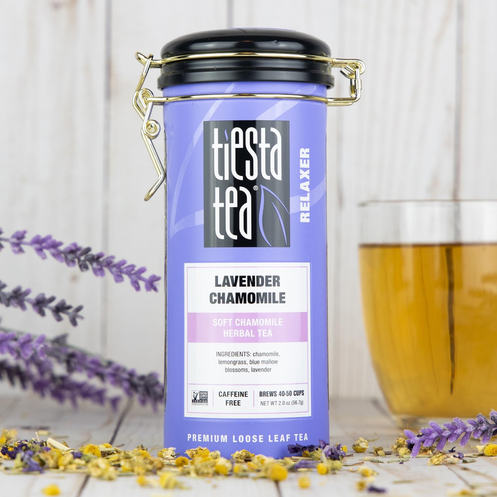 Tiesta Tea Lavender Chamomile Herbal Loose Leaf Tea 50 Cups Relaxation Blend