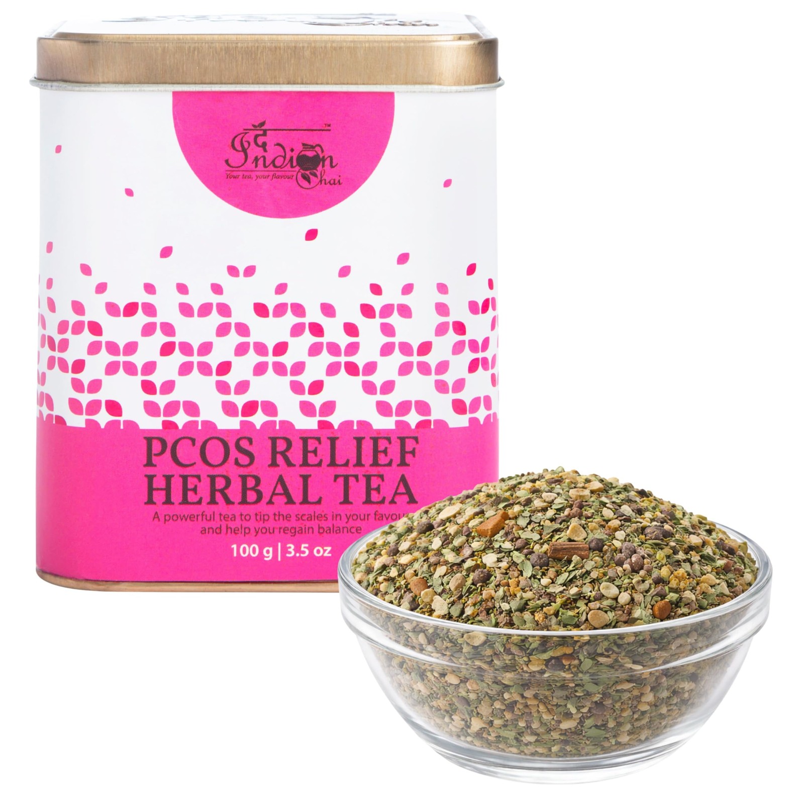 The Indian Chai PCOD Relief Herbal Tea 100g | Spearmint Blend
