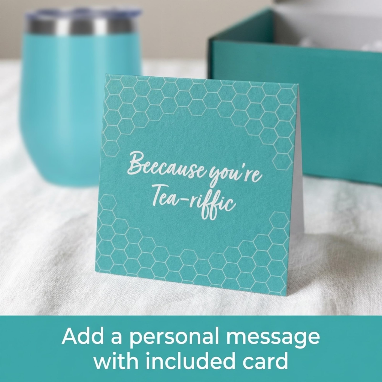 New Best Modern Elegance Tea Tumbler Gift Set for Women, Teal Free Shipping