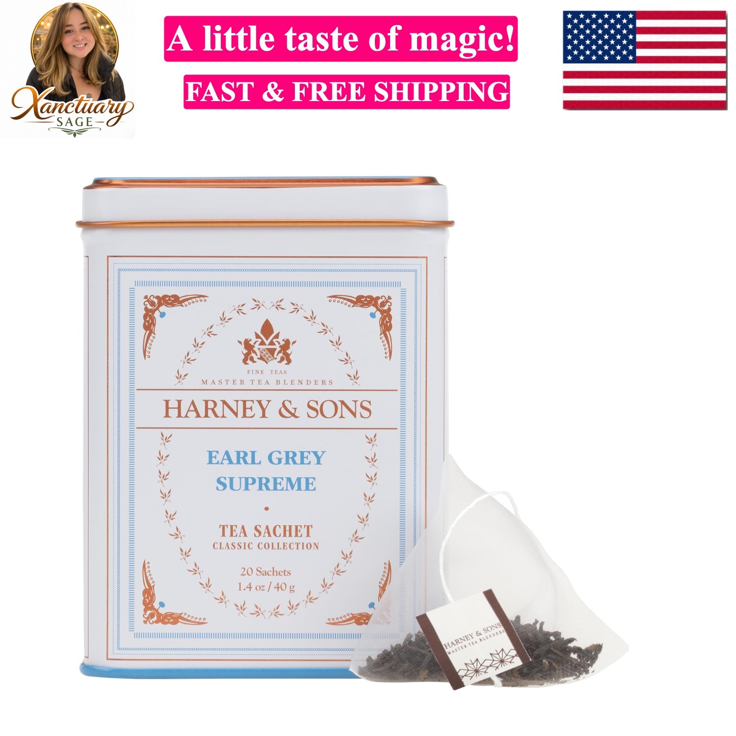 Earl Grey Supreme, Black Tea, 20 Sachets