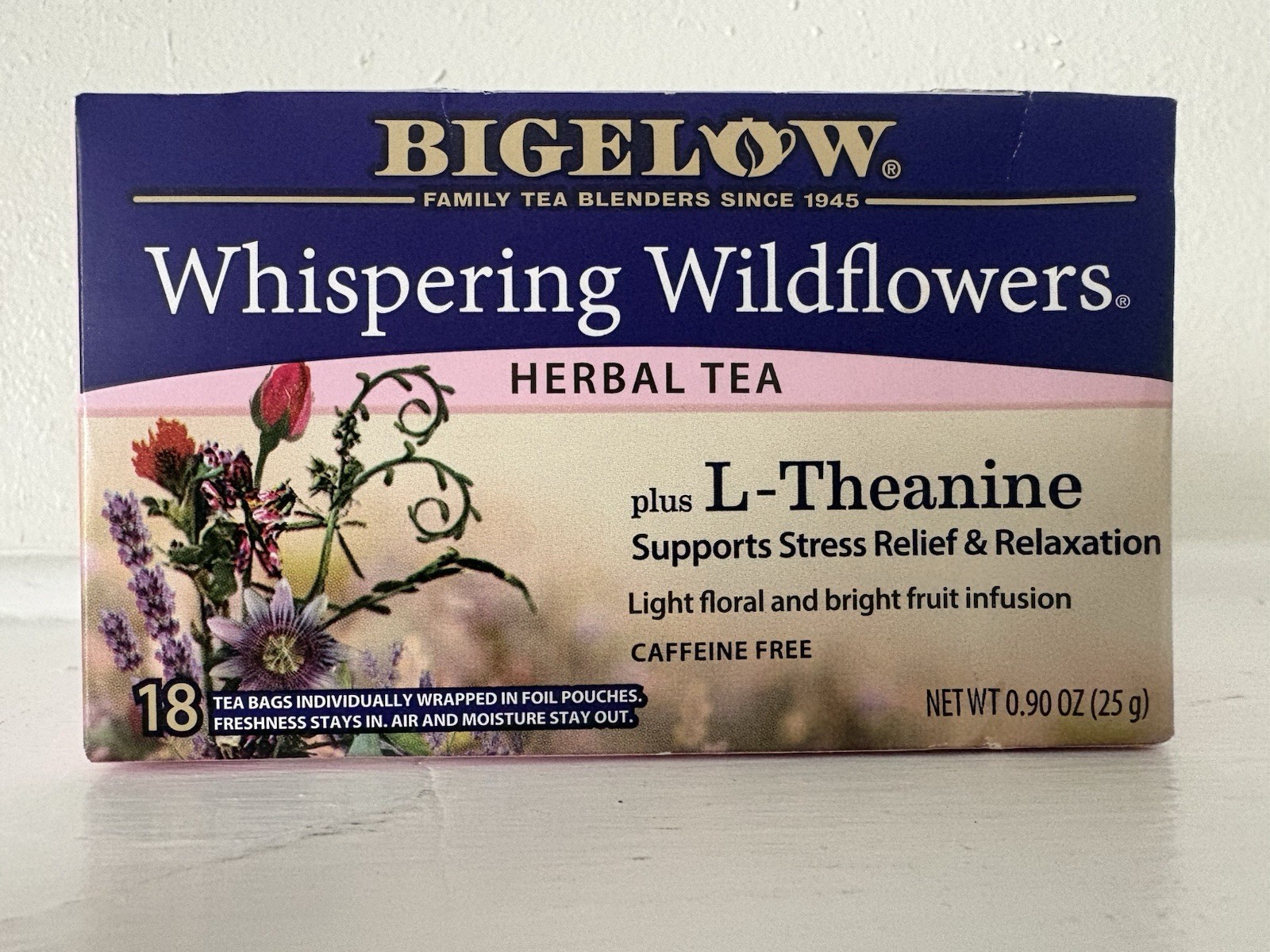 Bigelow Whispering Wildflowers Herbal Tea 18 Pack Caffeine Free Best By Feb 2028
