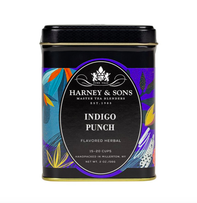 Harney & Sons INDIGO PUNCH Flavored Herbal Tea 2 ounce gift tin