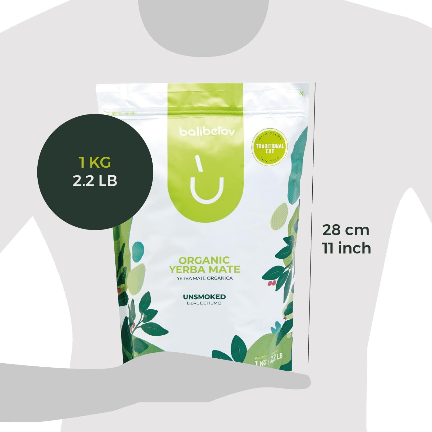 2.2 Lb Te De Yerba Mate Organica – Yerba Mate Pura De Hojas Sueltas Sin Fumar Te