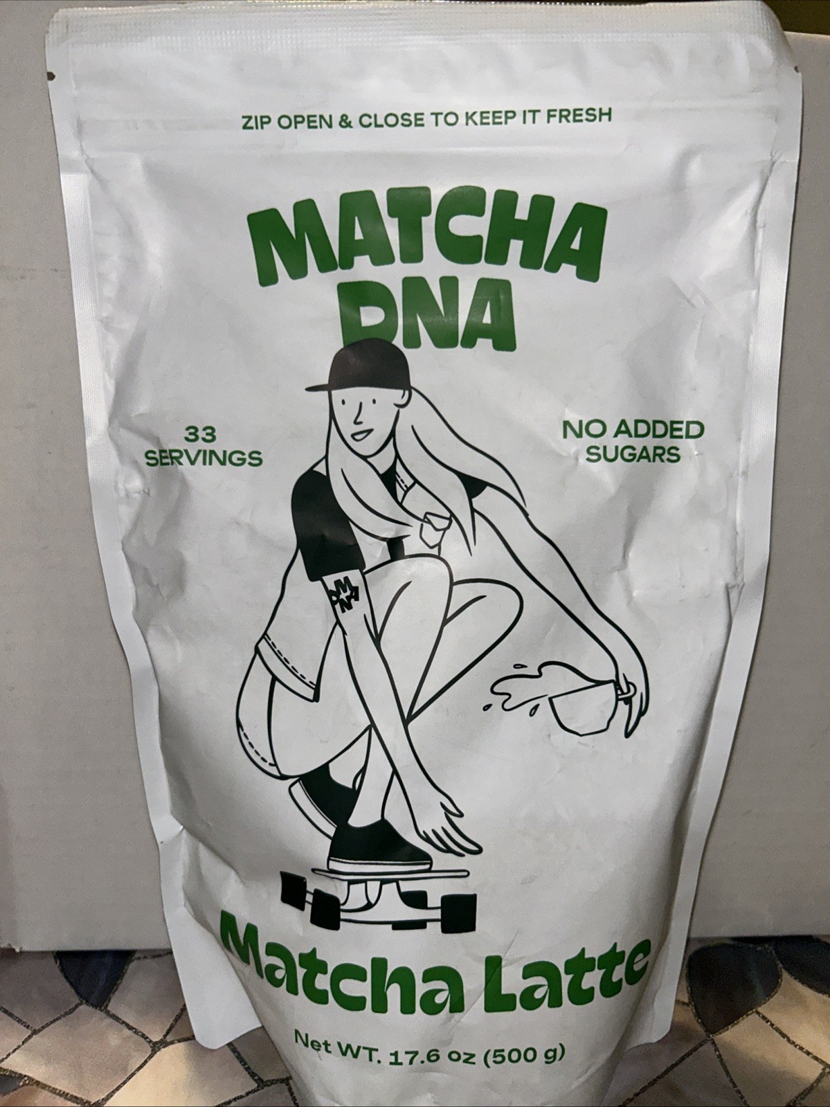 Matcha DNA Matcha Latte Organic Green Tea Powder 17.6 Oz Bag Energy Boost