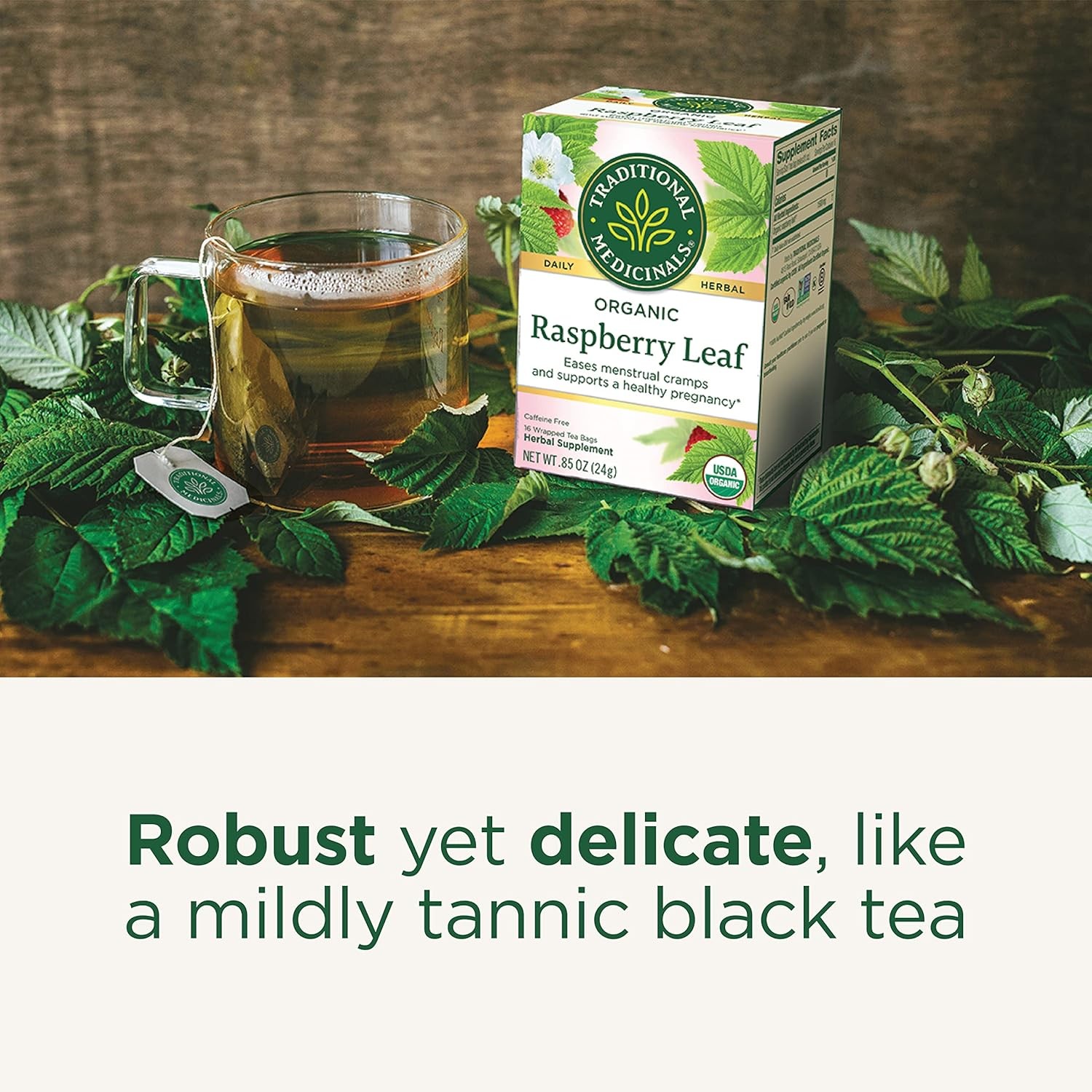 Traditional Medicinals Organic Raspberry Leaf Tea Supports Healthy Pregnancy