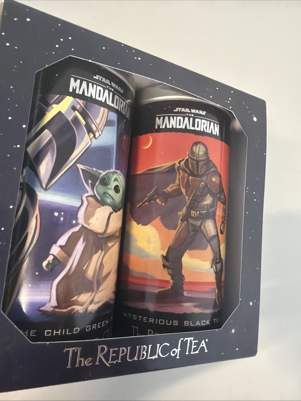 The Republic of Tea Star Wars Mandalorian Green & Black Tea Tin Gift Set – New!