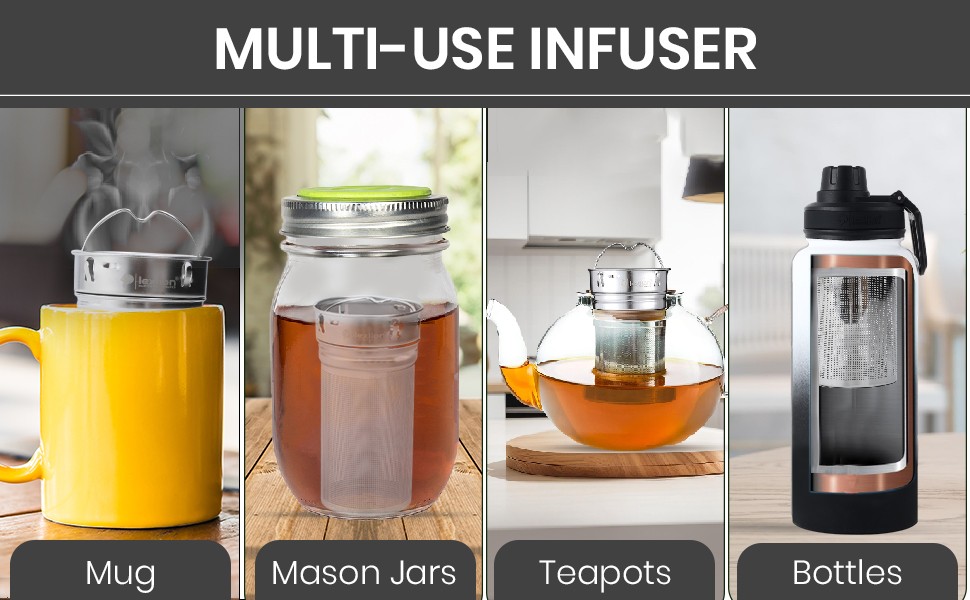 Lexlion Water Bottle Tea Infuser for Loose Leaf Brewing – Reusable & Portable
