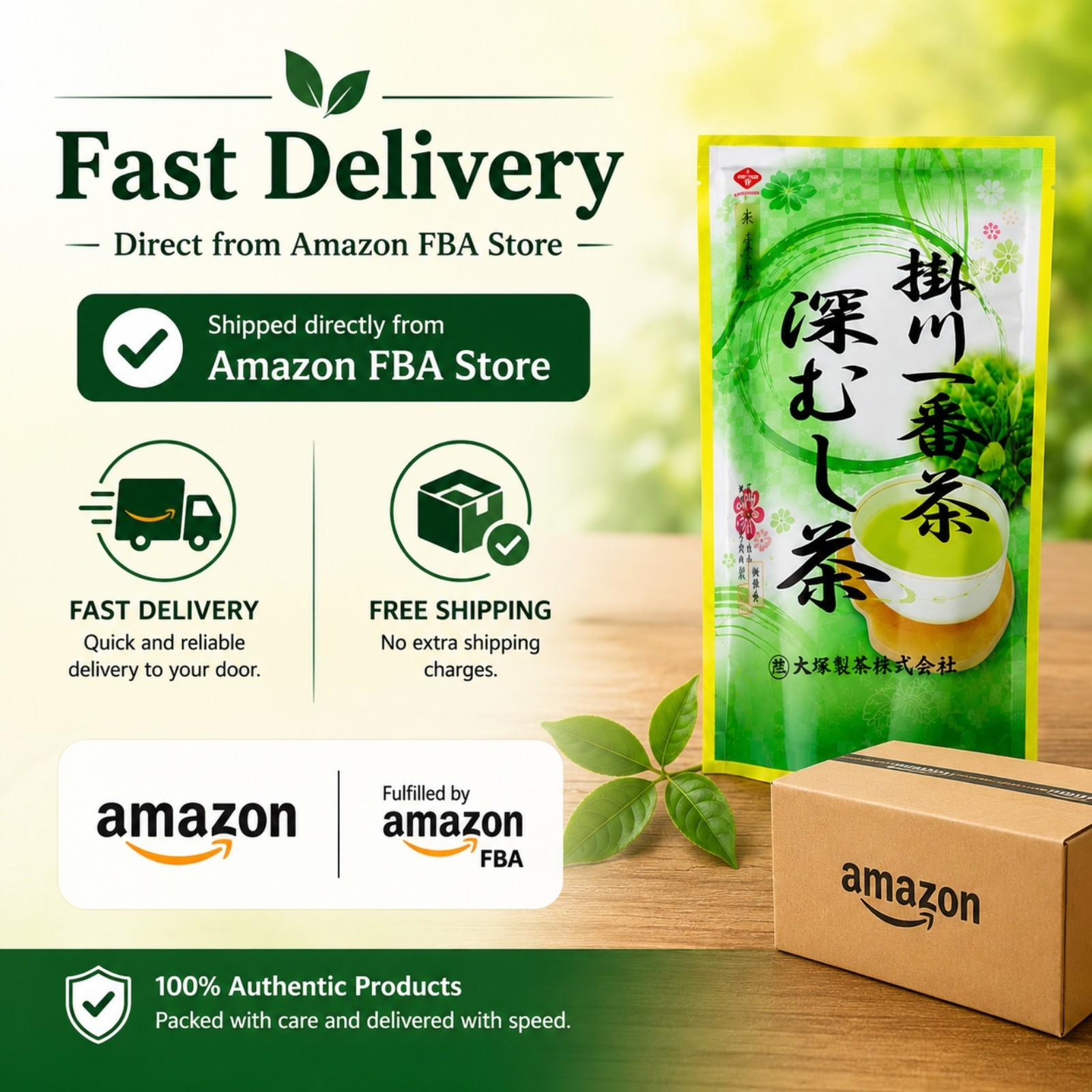 [900g 3 Packs] Otsuka Green Tea Deep-Steamed Japanese Sencha – Premium Green Tea