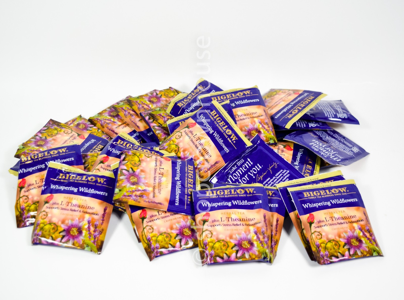 36 Whispering Wildflowers™ Herbal Tea plus L-Theanine Tea Bag Pouch