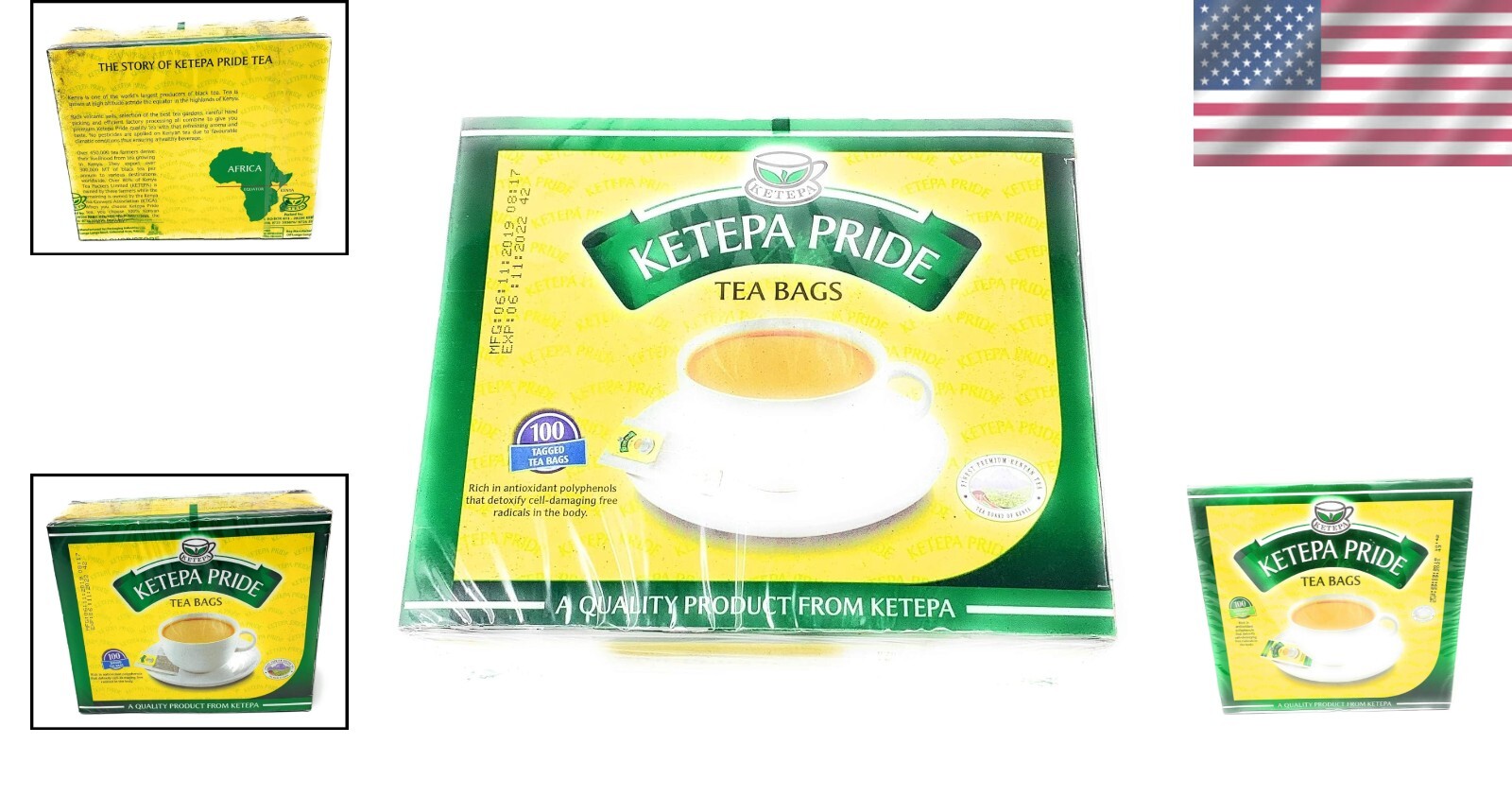 Refreshing 200g Kenyan Black Tea Pack with 100 Tagged Tea Bags – No Pesticides