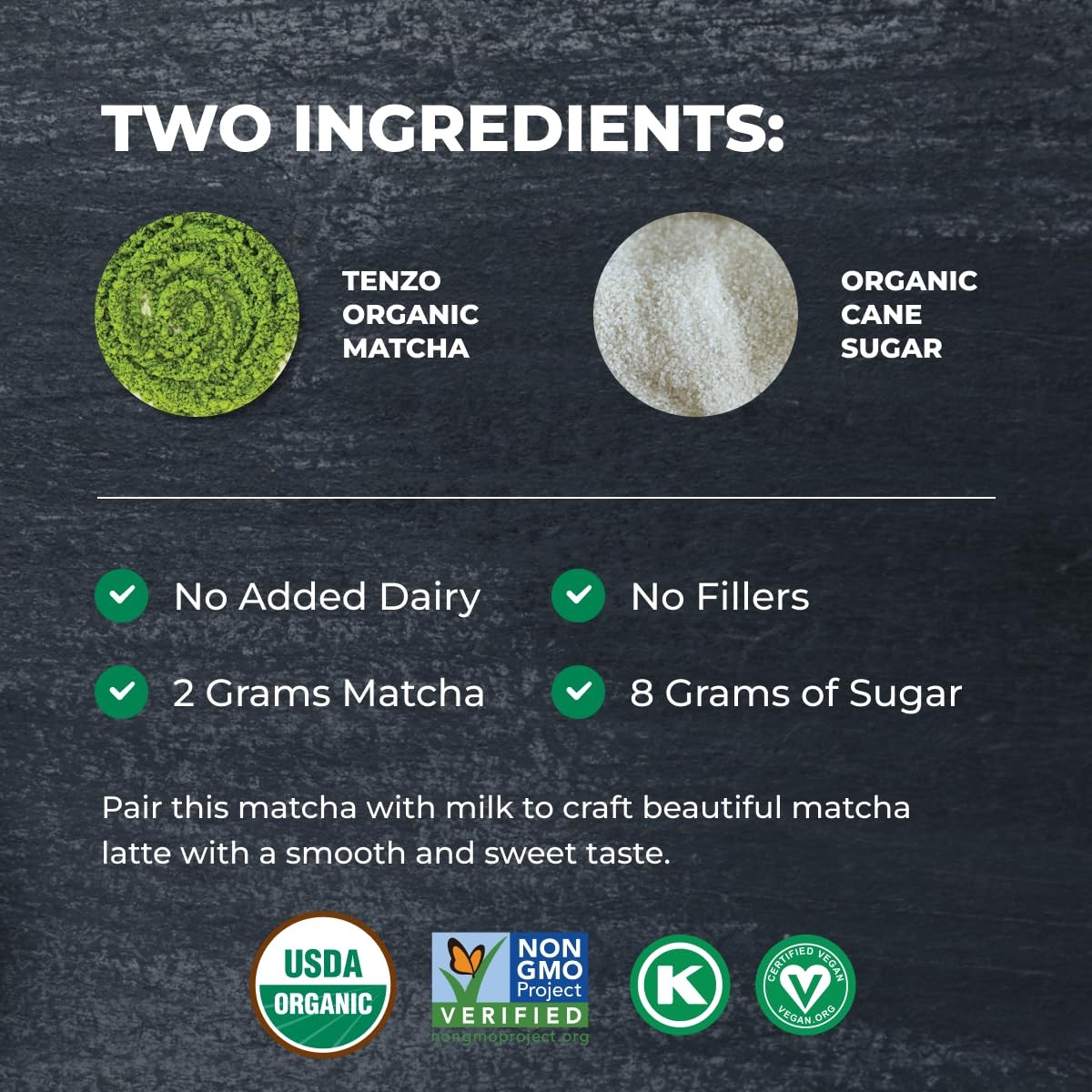 Tenzo Matcha Green Tea Powder, Organic Cafe Sweetened 35.27 Ounce (Pack of 1)