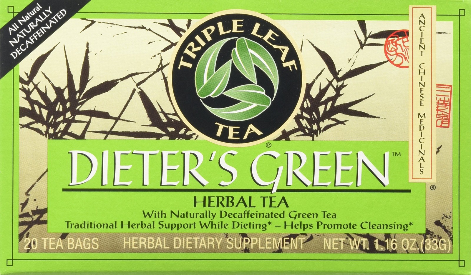 Triple Leaf Teas – Dieter’s Green Herbal Tea, 20 bag