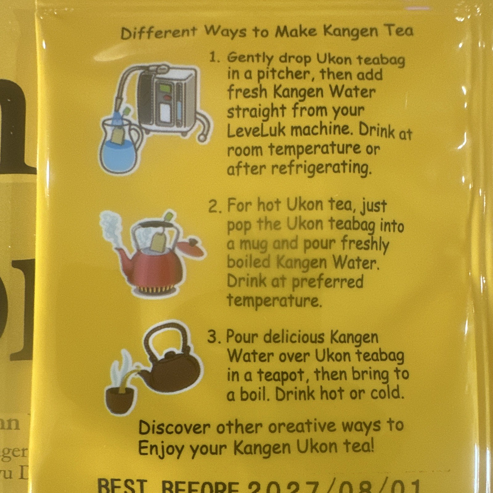 Kangen Ukon Tea Bags 60 Pack Tea & Infusion Expiration Date 2027/08/01