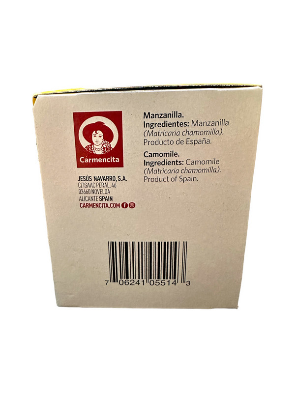 Carmencita Spanish Chamomile tea / Te de Manzanilla 20 bags PACK OF 3