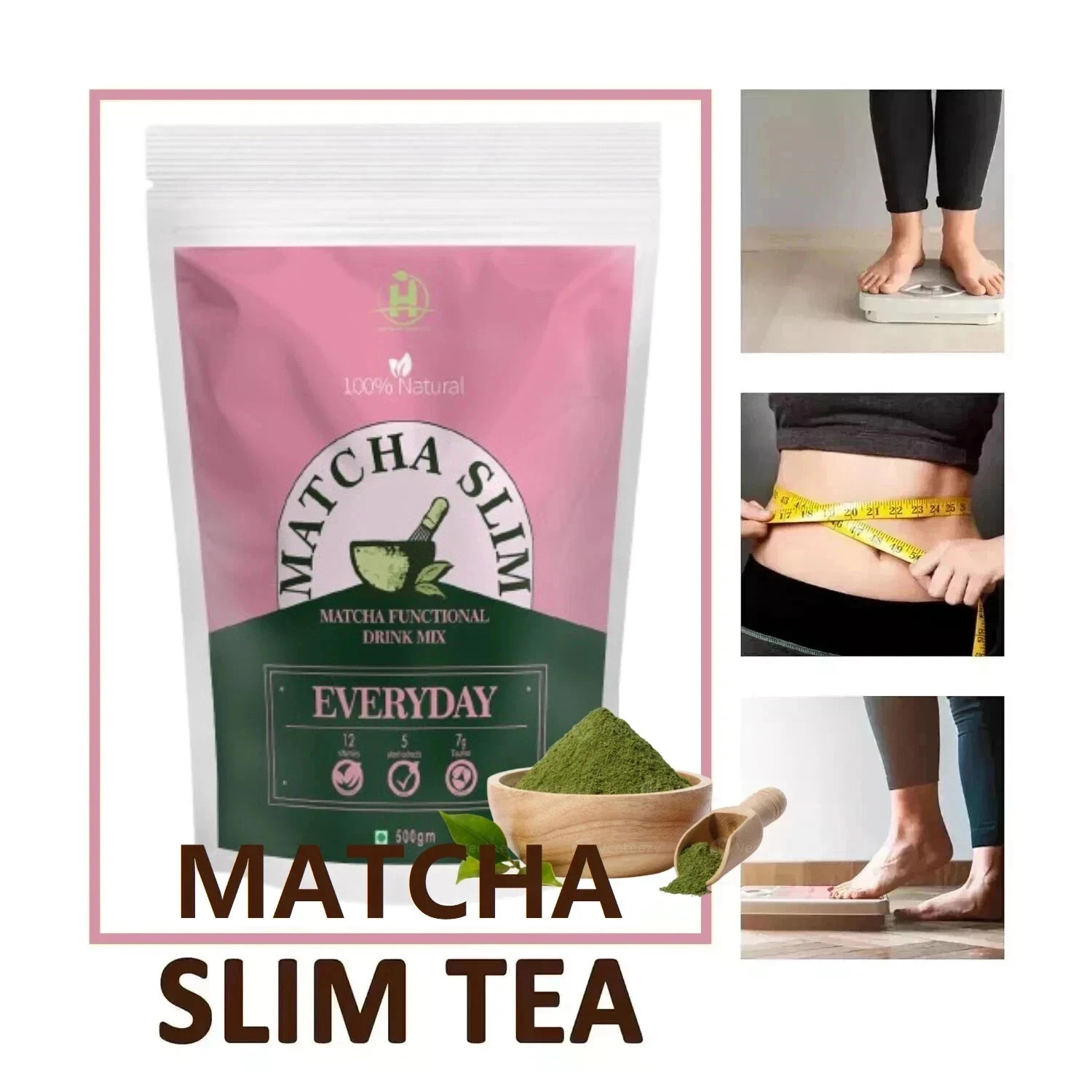 Matcha Slim Green Tea Weight Management High In Antioxidants Detoxifying (100gm)