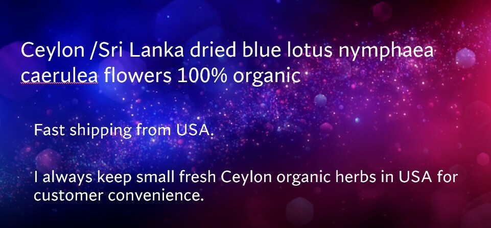 Ceylon /Sri Lanka dried blue lotus nymphaea caerulea flowers 100% organic(200 g)