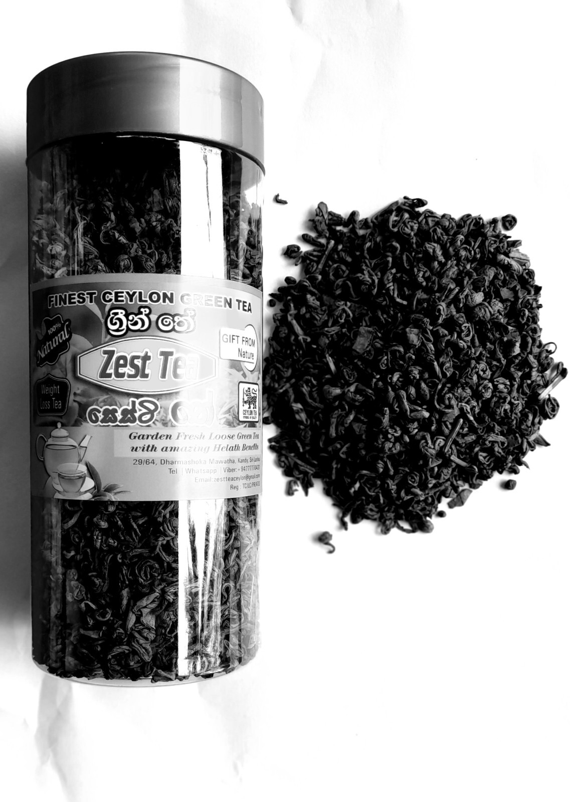 Pure Ceylon Finest Green Tea Gun Powder Natural Beverage, Free Shipping