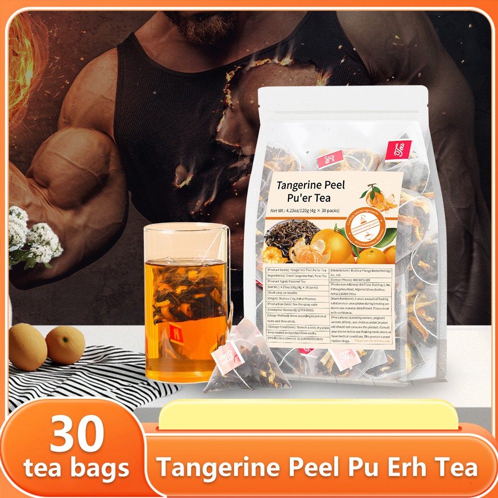 Dried Tangerine Peel Tea Orange Peel Puerh Tea Bags Chen Pi Infusion 30 Teabags