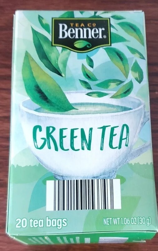 Benner Green Tea 20 bags one box B.B.2/9/2025 Net Wt 1.06oz