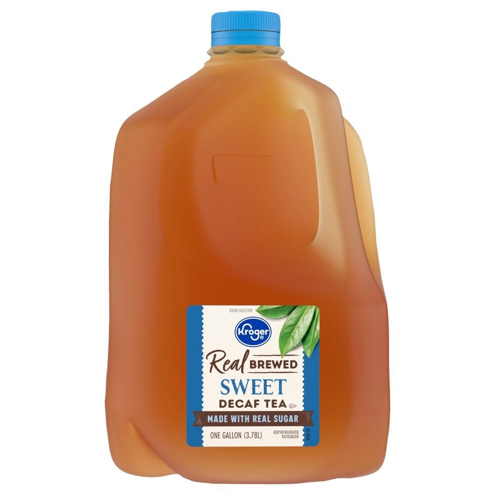 Kroger Real Brewed Decaffeinated Sweet Iced Tea Gallon 1 gal – Pack of 3