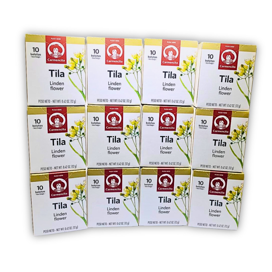12x Carmencita Linden Flower Tea – Tila Herbal Infusion – 10 Bags Each Box