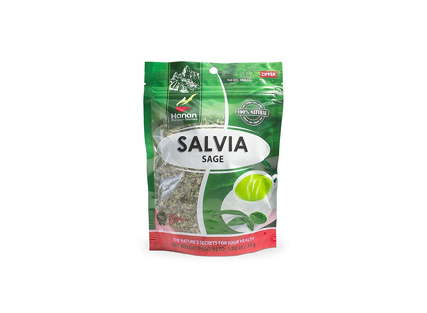 Hanan Peruvian Secrets Salvia| 100% Natural Sage | 1.06oz / 30g | Supports Women