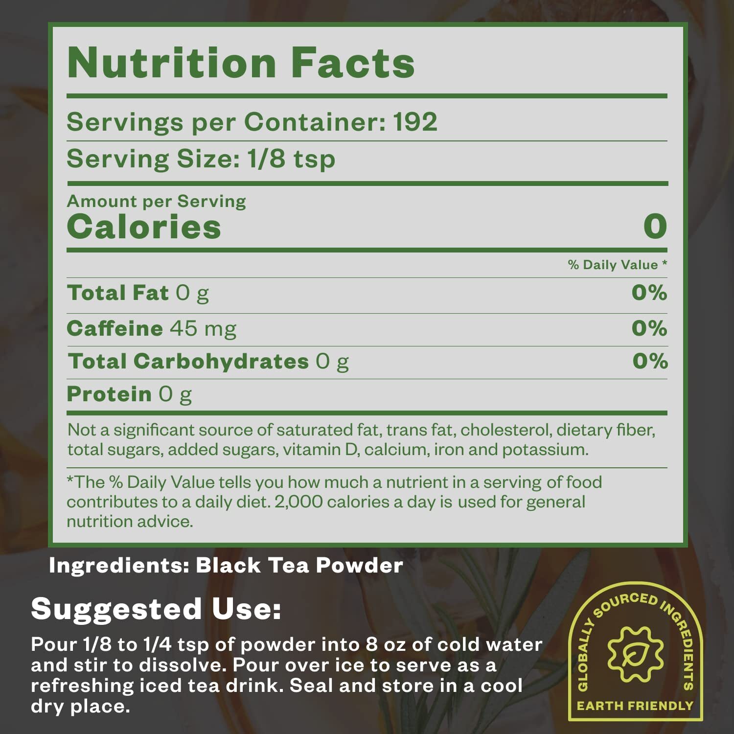 Unsweetened Iced Tea Powder Instant Black Tea Powder Real Black Tea Leaves