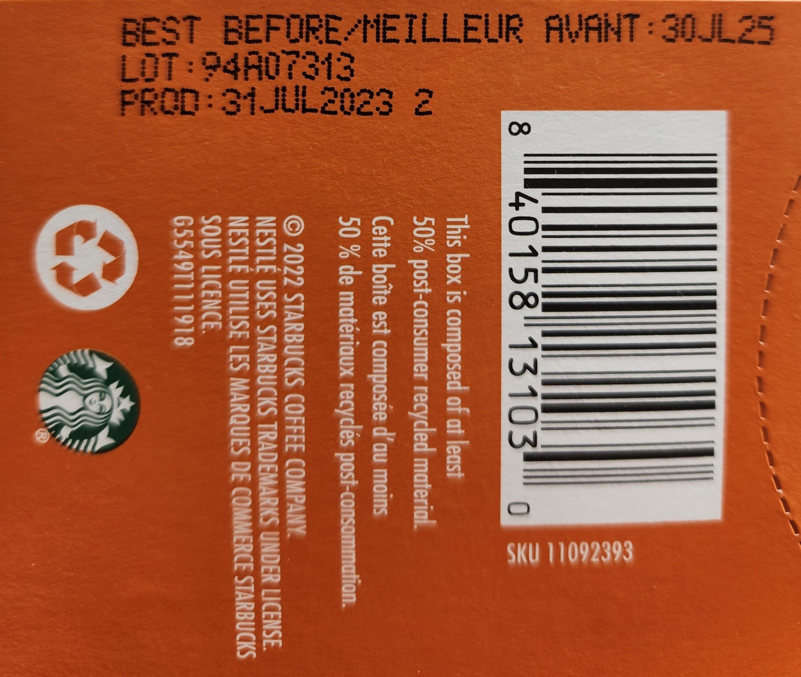 Starbucks Teavana Tea Sachets Classic Chai, Pack Of 144 Sachets BB Date:7/30/25