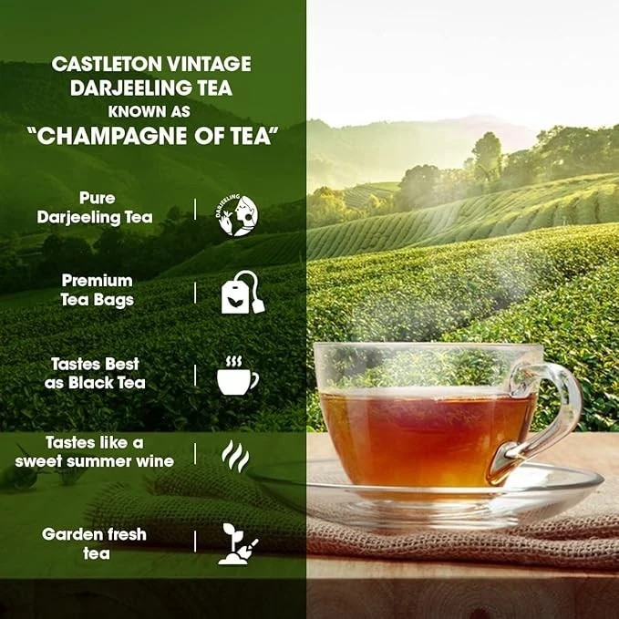 GOODRICKE Castleton Vintage Darjeeling Tea Bags 100 Tea Bags |Exclusive Tea 180g