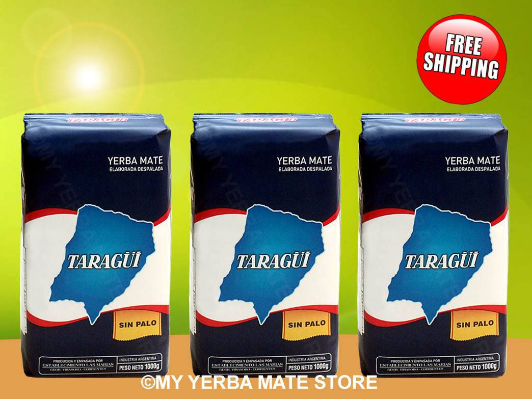 YERBA MATE – Taragui Sin Palo – Pure Leaf – 3 Kilos – FREE Shipping!
