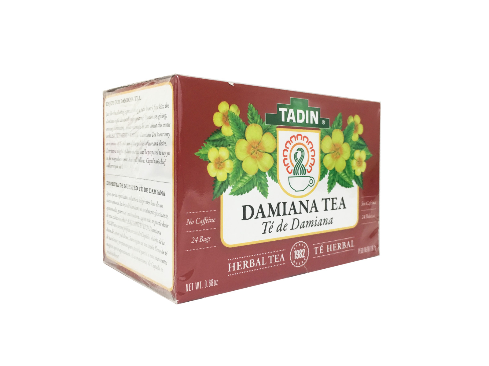 TADIN DAMIANA TEA 24 bags, 3 BOXES / 72 BAGS Exp 2/ 2026