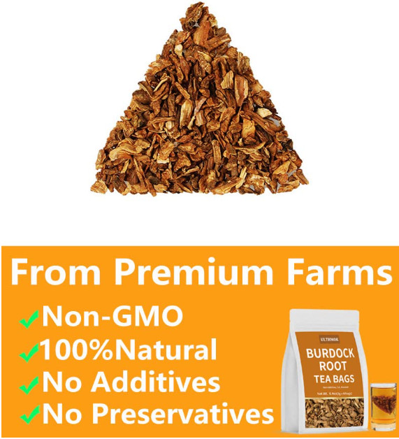 Premium Burdock Root Tea Bags,60 Bags/6.4Oz.100% 60 Count (Pack of 1)