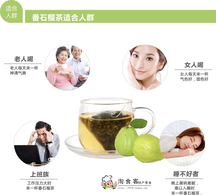 100% Natural Guava Leaves Tea – 40g (20 Tea Bags) – Caffeine-Free Herbal Tea