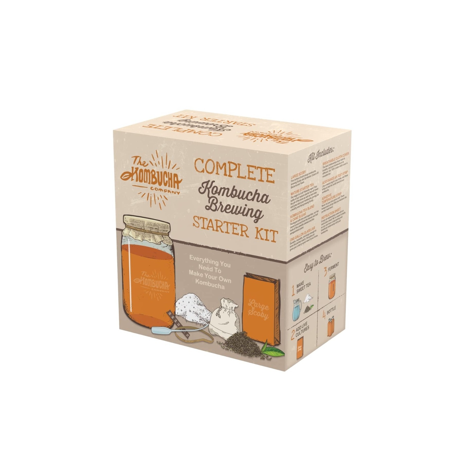Organic Kombucha Home Brewing Starter Kit | 5-Inch Large Scoby Kombucha Start…
