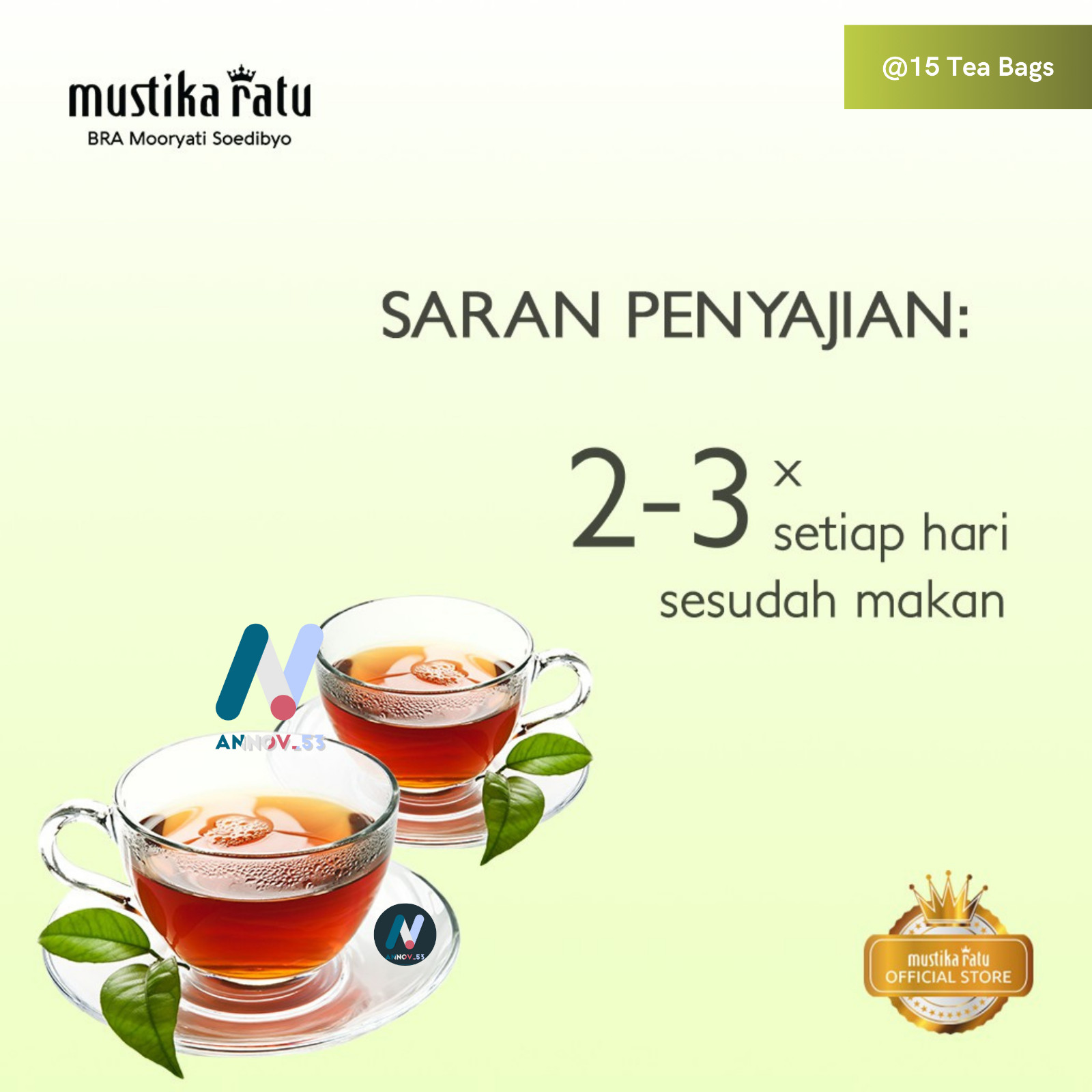 MUSTIKA RATU Herbal Slim Soursop Tea Immune Antioxidant Weight Loss Fat Burn 2X