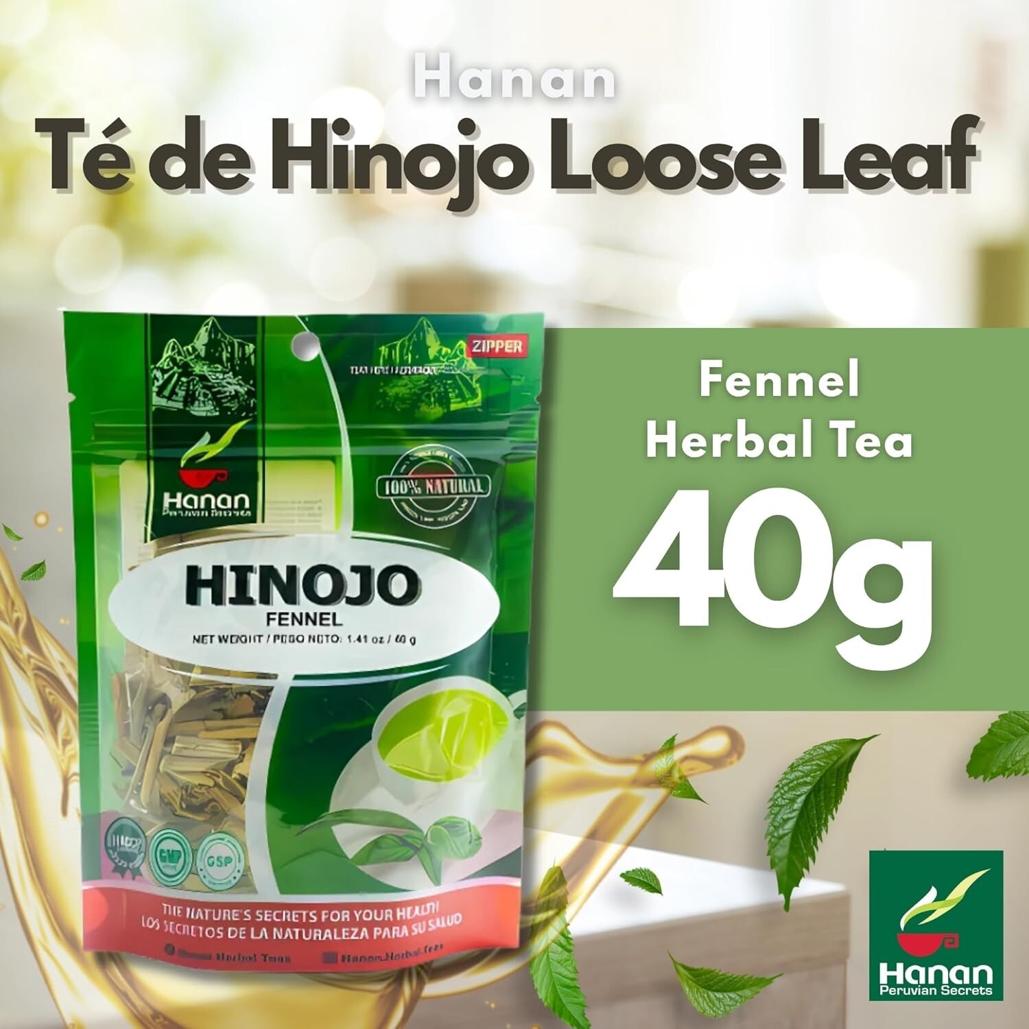 Hinojo 40g Fennel 1.4oz Herbal Tea from Peru