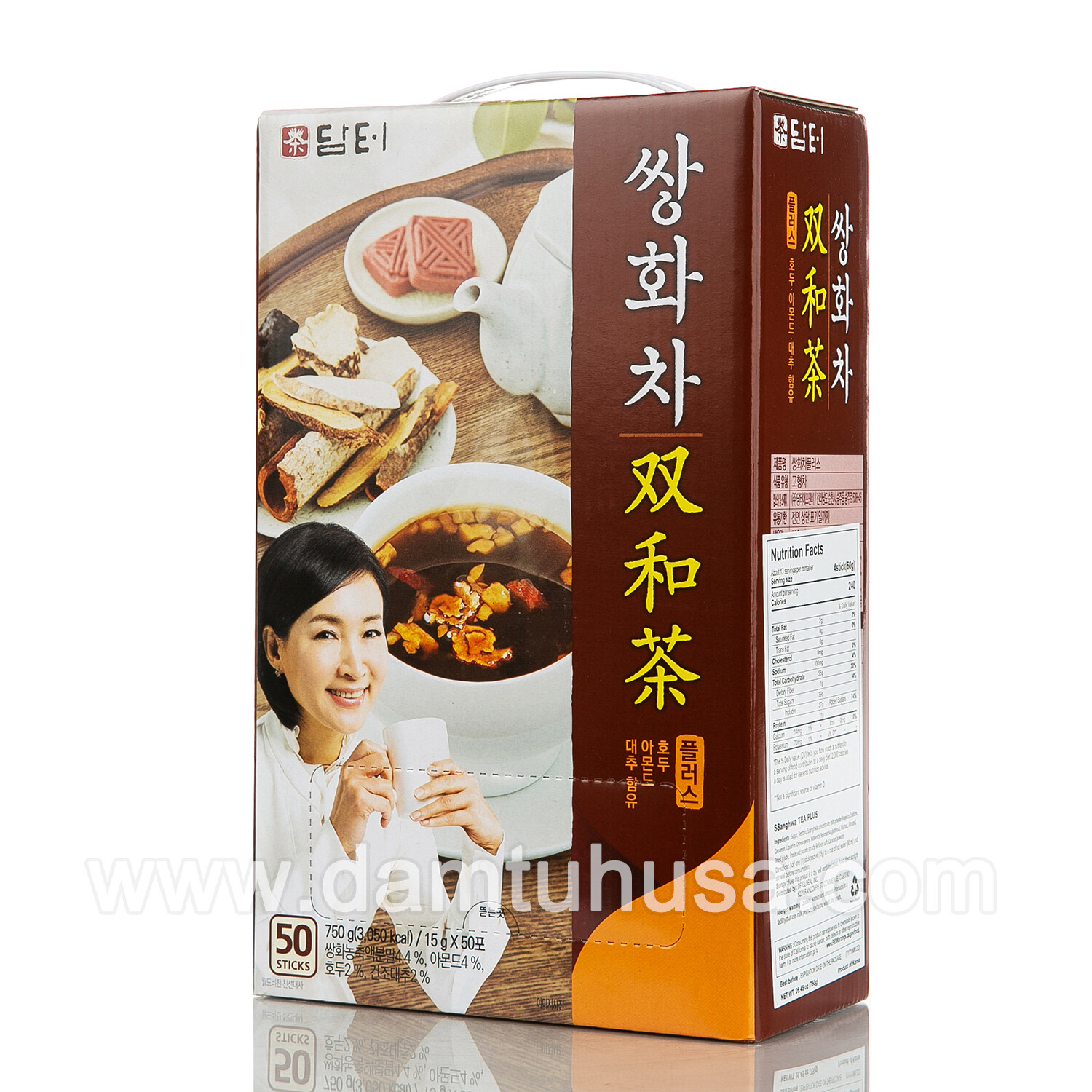 DAMTUH Korea Traditional Herbal Tea 40 Counts x 1 Box, Calm Tea