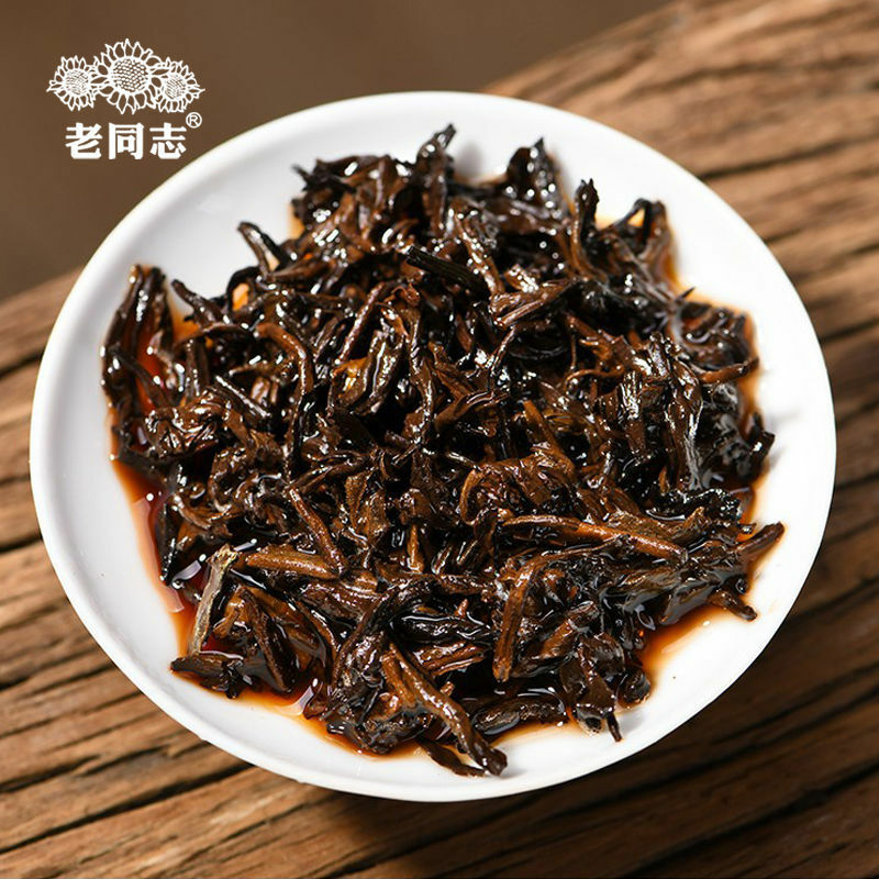2025 Haiwan Pu-erh Tea Old Comrade Third-level Loose Tea Ripe Pu’er Tea 600g