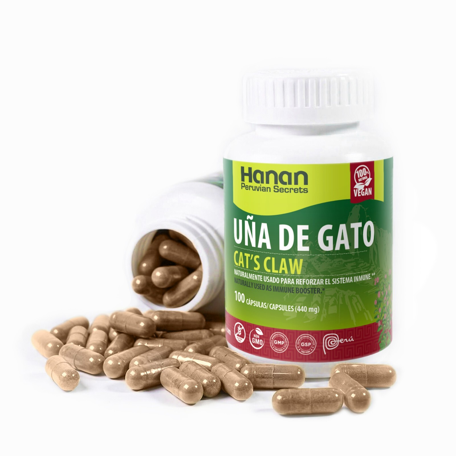 Hanan Uña de Gato Cat’s Claw | 100 Capsules | Naturally Aids in Supporting Healt