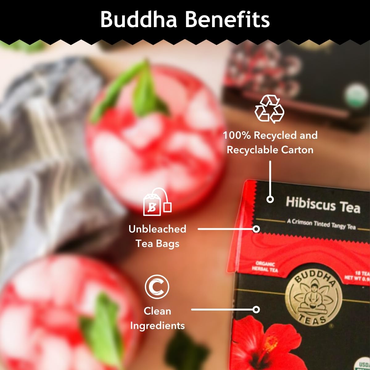 Buddha Teas – Hibiscus – Organic Herbal Tea – For Health & Wellbeing – With…