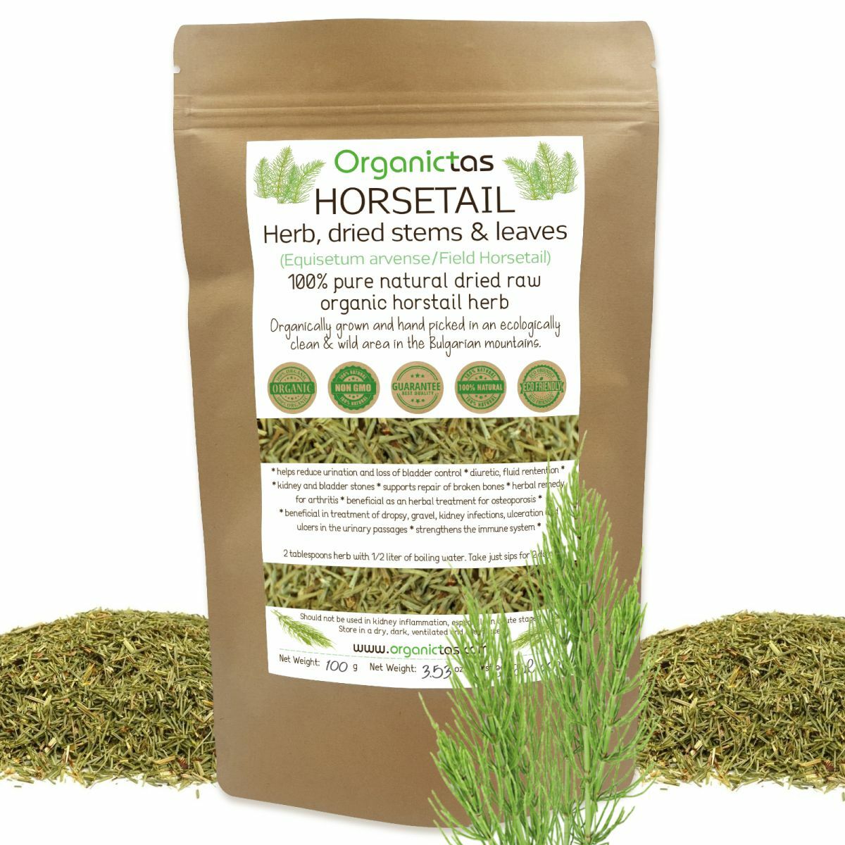 HORSETAIL Tea Organic Dried Cut Loose Wild Harvested Premium Herbal Quality