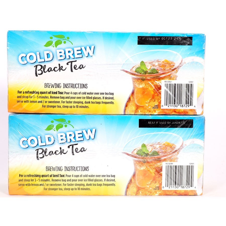 Signature Select Cold Brew Black Tea 22 Bags Family Sized (2 Boxes) BB: 10/2025