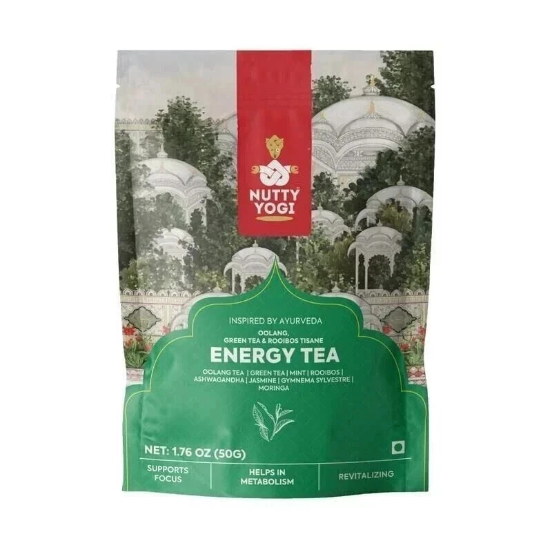 Nutty Yogi Energy Tea 50g Free Shipping World wide