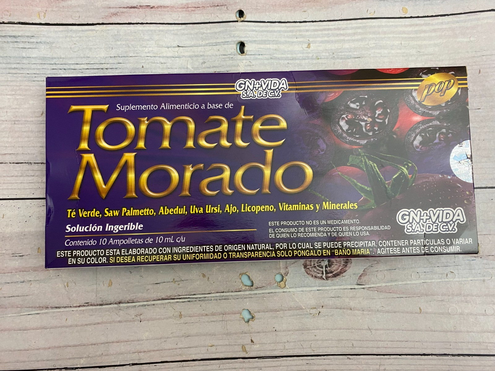 Tomate Morado – Te Verde – Vitaminas y Minerales 10 Ampolletas 100% Natural